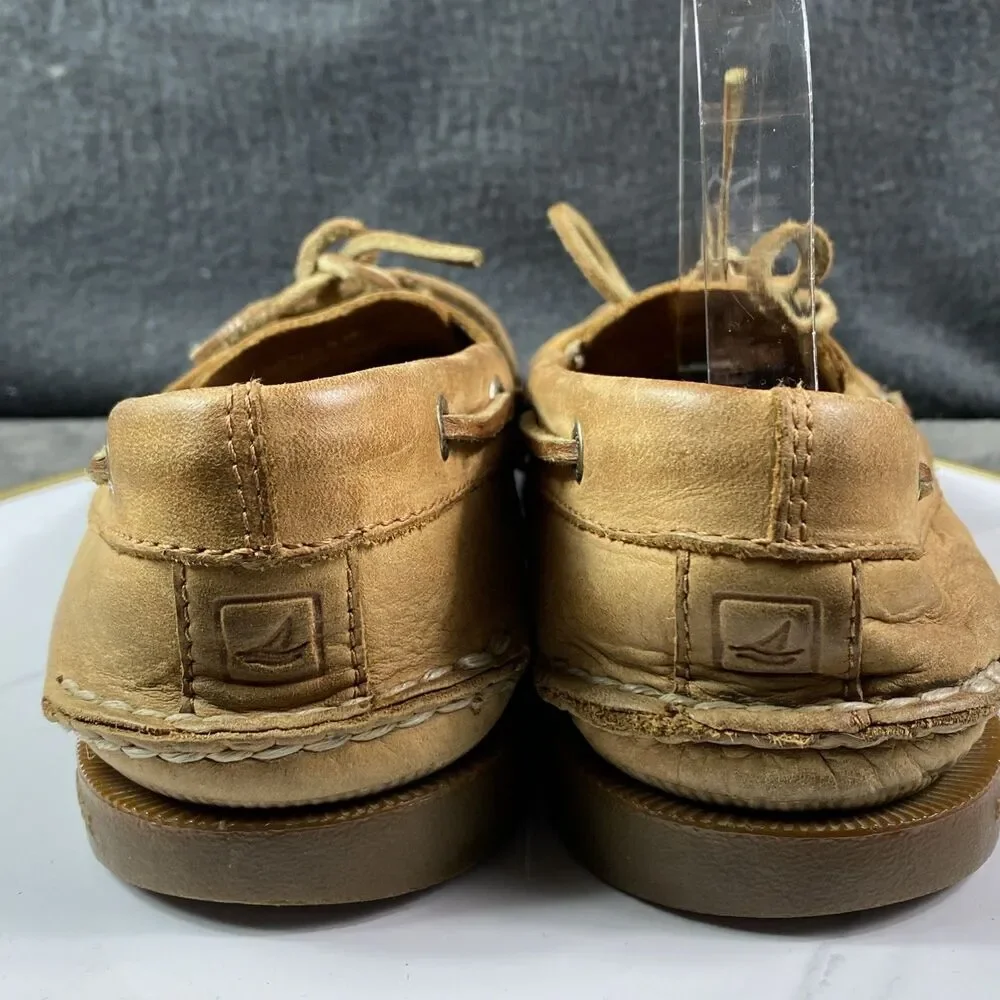 Sperry Top Sider Loafer Sahara Men's Size 9 US Brown Leather Lace Up Loafer Logo
